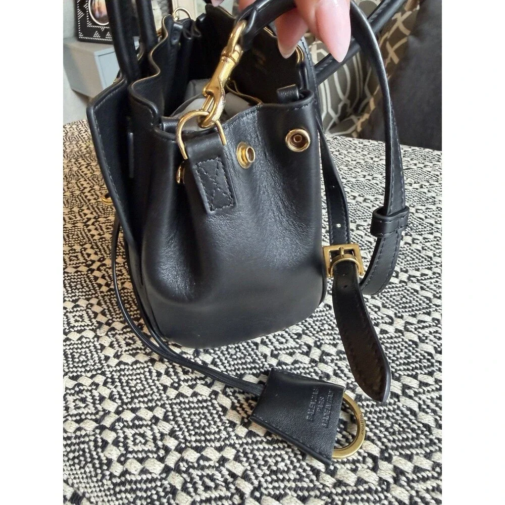 BALENCIAGA Bel Air Mini Black Leather Carry All Bag. Retails $3,650 - Picture 5 of 16